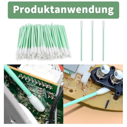 Yuiturt 100 Stück Schaumstoff-Reinigungsstäbchen (70 mm) Steriler Schwammspitzen Extraweiche schaumstoffspitzen für Tastaturen, reinigun reinigungstupfer,Kameras & Drucker Linsen & Optische Geräte