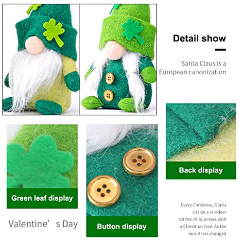 CUDDIKAJI Ornamento de decoração de sem rosto de boneca do dia de São Patrício