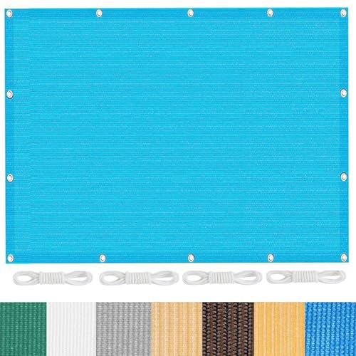 Voile d'ombrage rectangulaire 3.8x10 m avec oeillets pour patio