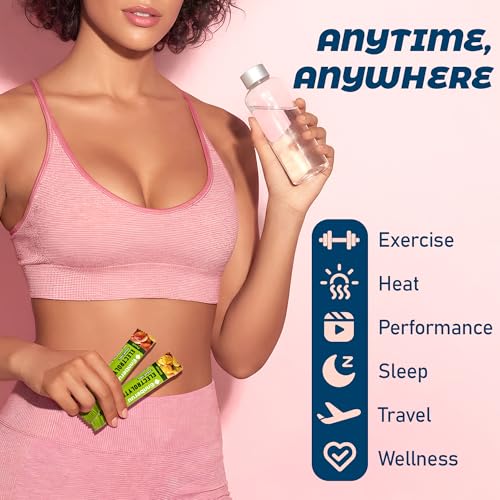 EnnbeRuu Electrolyte Powder Packets, 50 Sticks Sugar-Free Hydration Drink Mix with Magnesium Potassium Phosphorus Zinc, Zero Calories Electrolytes for Keto - 10 Flavors Include Berry & Grapefruit — view 5