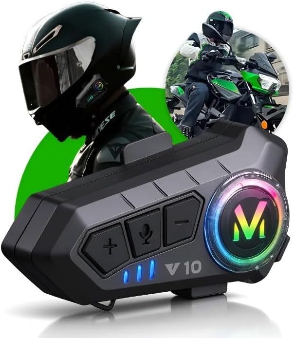 Fone Bluetooth Y10 para Capacete Moto | Headset Sem Fio com Micro...