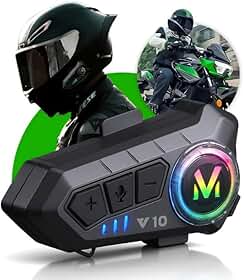 Fone Bluetooth Y10 para Capacete de Moto | Som Hi-Fi Potente | Bluetooth 5.3 Estável | Microfone com Redução de Ruído | IPX6 à Prova d’Água | Compatível iOS e Android