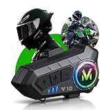 Fone Bluetooth Y10 para Capacete de Moto | Som Hi-Fi Potente | Bluetooth 5.3 Estável | Microfone com Redução de Ruído | IPX6 à Prova d’Água | Compatível iOS e Android