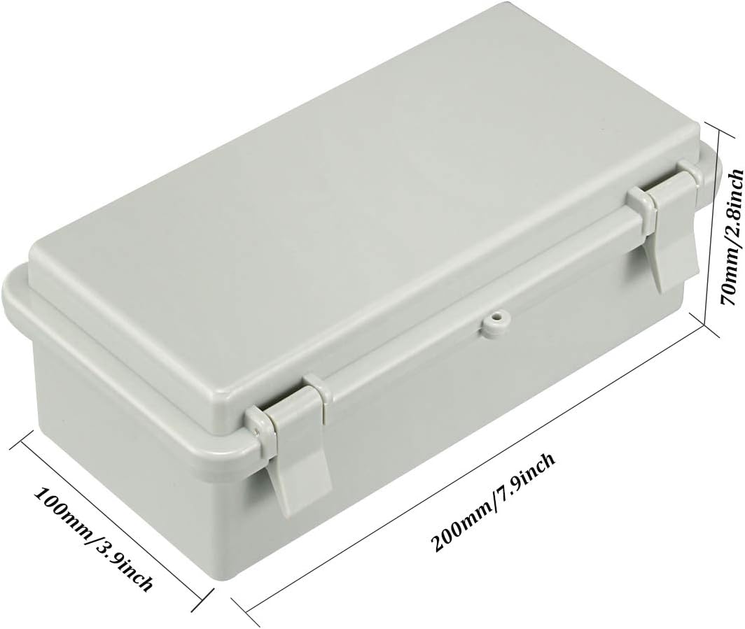 Awclub Waterproof Dustproof IP65 ABS Plastic Electric Junction Box Hinged Shell Outdoor Universal Durable Project Enclosure Gray With Lock