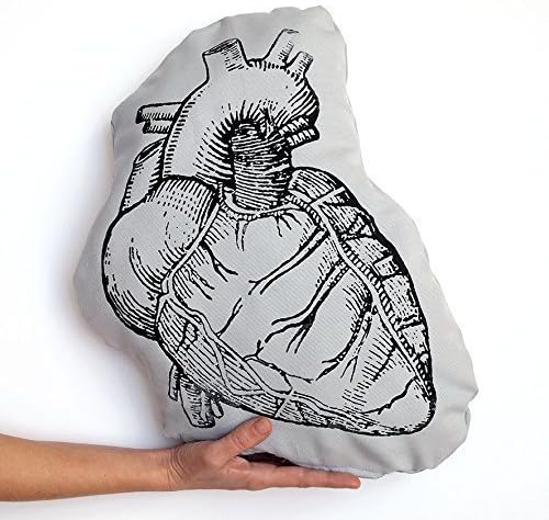 Heart Cushion Cover, canvas with eco screenprinting inks. Love home decor.