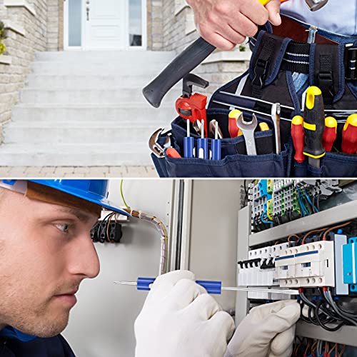 10 Pieces Pocket Screwdriver Set With Clip Double End And Slotted Two-Use Screwdriver Set Pocket Mini Pocket Screwdrivers For Mechanics, Electricians, Electronic Technicians, Assemblers (Blue) #TOP6