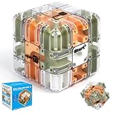 Cubo Labirinto 3D, Sfida Logica Cubo Puzzles Labirinto, Cubo Labirinto con Pallina, 3D Labyrinth Cube Puzzle, Rompicapo 3D Stimolante per Bambini e Adulti