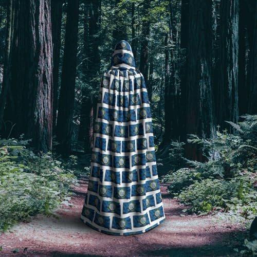 Cape à capuche avec drapeau imprimé vêtement de cosplay confortable - 6