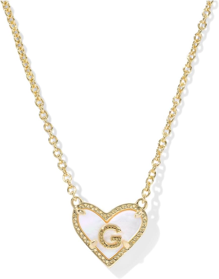 Kendra Scott Womens Heart Letter G Short Pendant Necklace