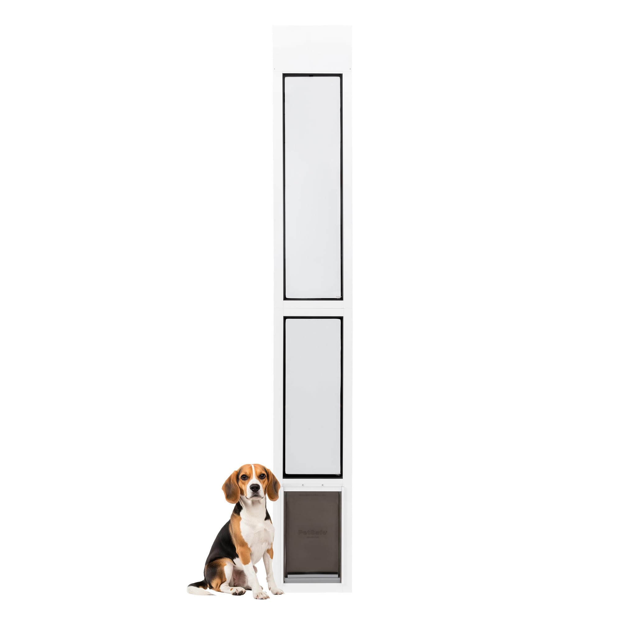 PetSafe Extreme Weather Sliding Glass Pet Door - Energy Efficient Entry for Dogs & Cats - Triple Flap with Magnetic Seal - Durable Aluminum Frame -