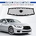 YUWUTF Front Bumper Grille Compatible with 2014-2017 Infiniti Q50 W/Camera Hole Air Inlet Black Grille