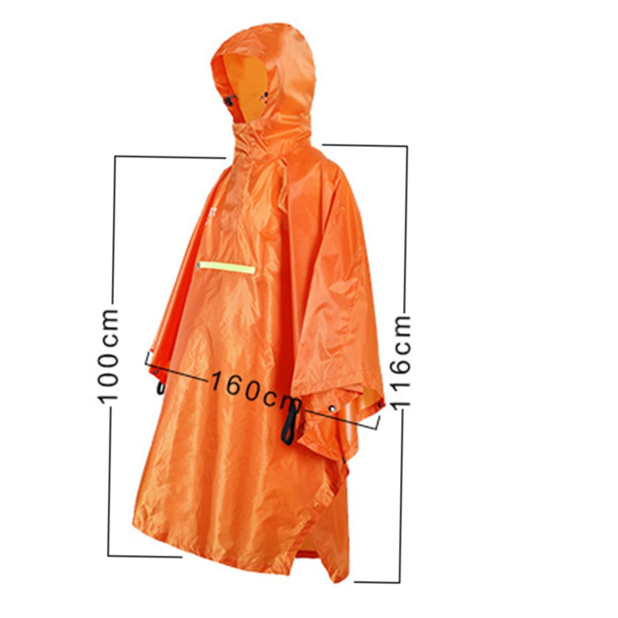 Holibanna Poncho Antipioggia Multifunzionale Per Ciclismo e Trekking Copertura Per Backpack Adatto Escursioni e Campeggio Arancione