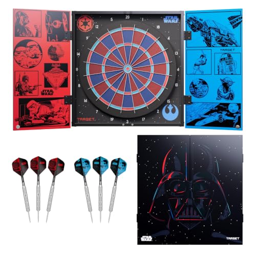 Target Darts Star Wars Light Side vs Dark Side Dartkabinett mit Darts