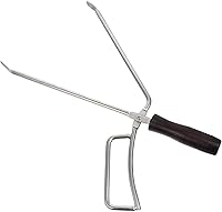 Vista 1 de GANAZONO Pinzas largas para barbacoa con mango de haya maciza, pinzas para parrilla de cocina al aire libre, 1 ud