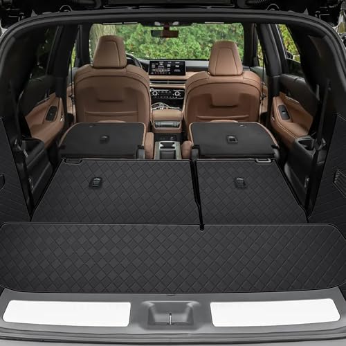 Image of Cargo Liner for QX60 2022-2026 (with Rear Left and Right Side Panels) | All Weather Leather Cargo Mat & Backrest Mat