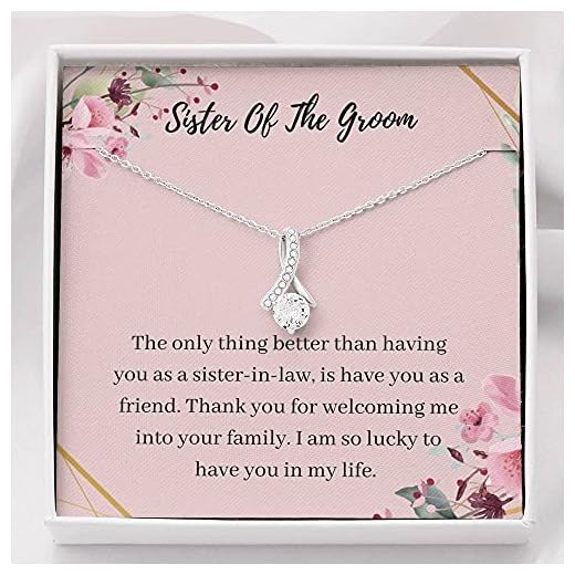 Message Card Necklace, Handmade Jewelry, Christmas gifts - Sister of the Groom Gift from Bride, Sister in Law Wedding Gift, from Bride to Sister in Law Gift, to Sister in Law Necklace Gift Necklace