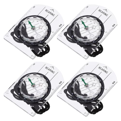 Set de 4 brújulas portátiles para senderismo y supervivencia miniatura 1