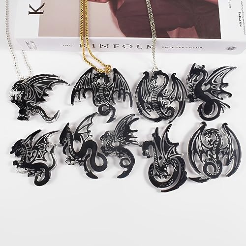 HyzaPhix 2PCS Dragon Silicone Mould Keychain Resin Moulds - Image 4