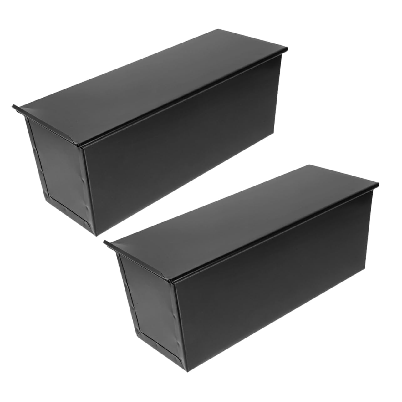Toyvian Molde para Pan Tostado Negro de Hierro, 2 Piezas, Rectangular
