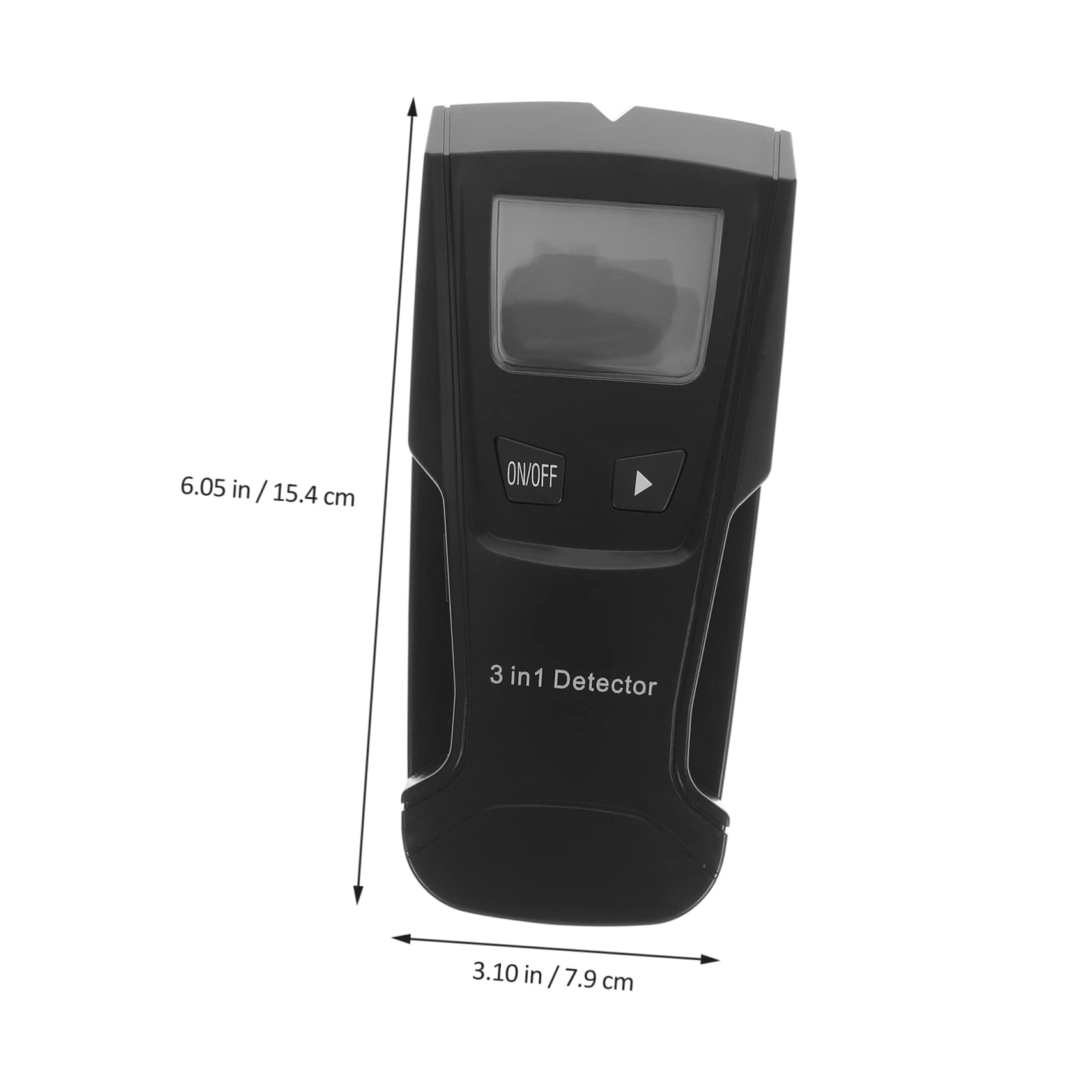Wanddetektor 6f22 9v Lcd Balkendetektor Schwarz für Präzise Ortung | Wandfinder, Metallscanner mit Versenktem Griff, Multipurpose für Regale und Schränke