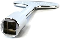 Vista 3 de Midwest Hearth - Llave de válvula universal para fogones y chimeneas de gas, cromado pulido