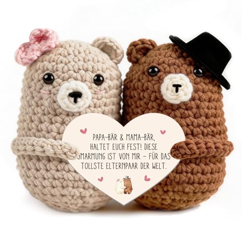 Giftota - Geschenke für Eltern - Schwangerschaft verkünden Mama & Papa - Überraschung werdende Eltern - Pocket Hug - Glücksbringer - Kleine Geschenke - Muttertag - Vatertag - Hochzeitstag