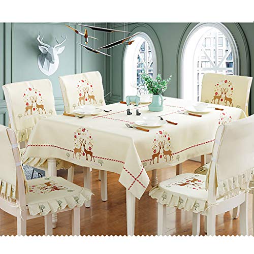 Couverture table basse carrée lavable anti-poussière broderie - 4