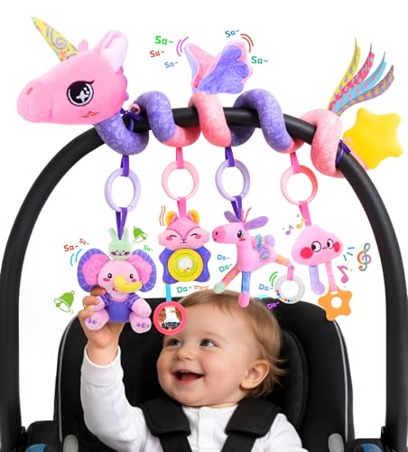 Zendstanding Musical Unicorn Car Seat Toy