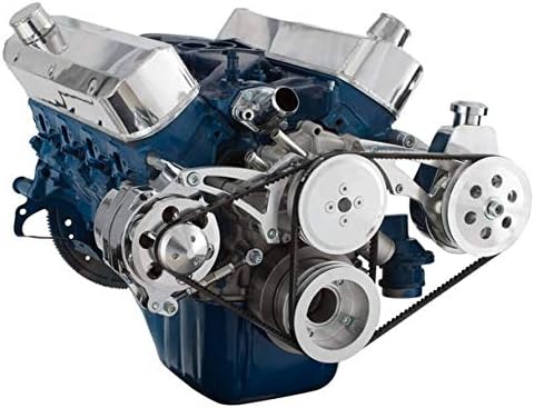 V-Belt Power Steering System Compatible with Small Block Ford with Shorty Water Pump 289 302