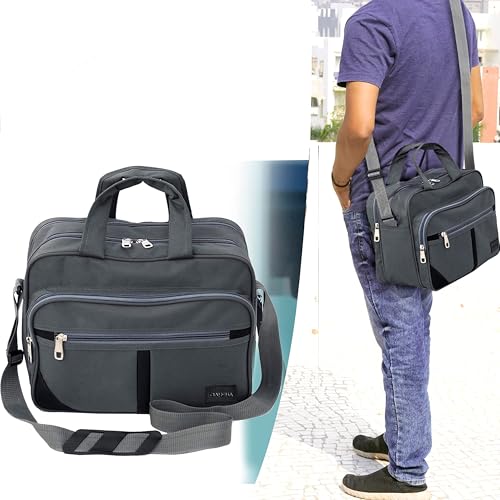 Image of DAHSHA Stylish Nylon Small Sling Cross Body Travel Bag for Business Office Messenger One Side Shoulder Carry Handbag Bag For Men & Women (35 x 18 x 25 Cm)