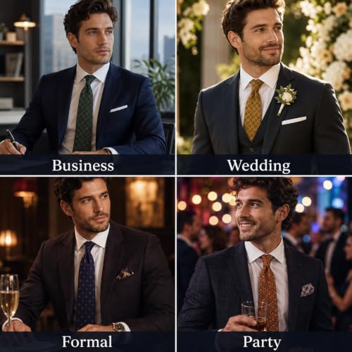 Image of WeiShang Neckties for Men, Classic Formal Tie