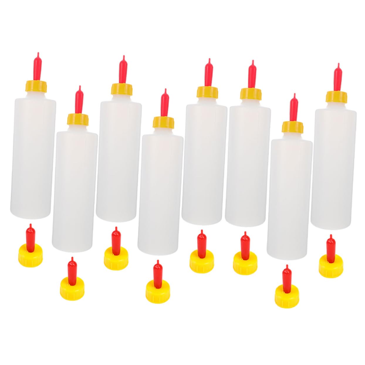 Biberon per Agnelli e Capre 400ml in Pvc, Set 1 con Tettarelle | Anti Perdita, Design del Succhietto Unico, Ricambi Inclusi, Uso in Fattoria e Casa, per Allattamento Animale