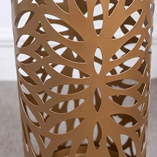 Metal Umbrella Holder, Umbrella Stand with Water Tray and Hooks, Round Umbrella Stand Rack, Free Standing Umbrella Holder, for Canes Walking(Black)