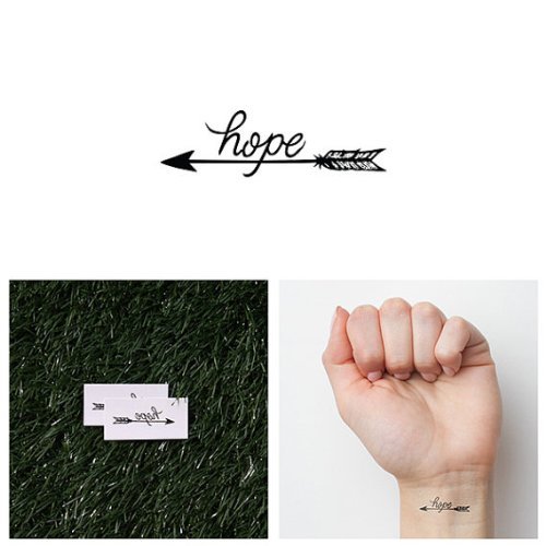 Tattify Hope Temporary Tattoo - Fire Away (Set of 2) - Other Styles Available - Fashionable Temporary Tattoos