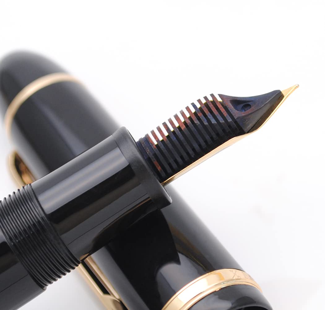 JINHAO X159 Resin Fountain Pen with Ink Converter (Extra Fine Nib, Gold Clip-Black) - Image 3