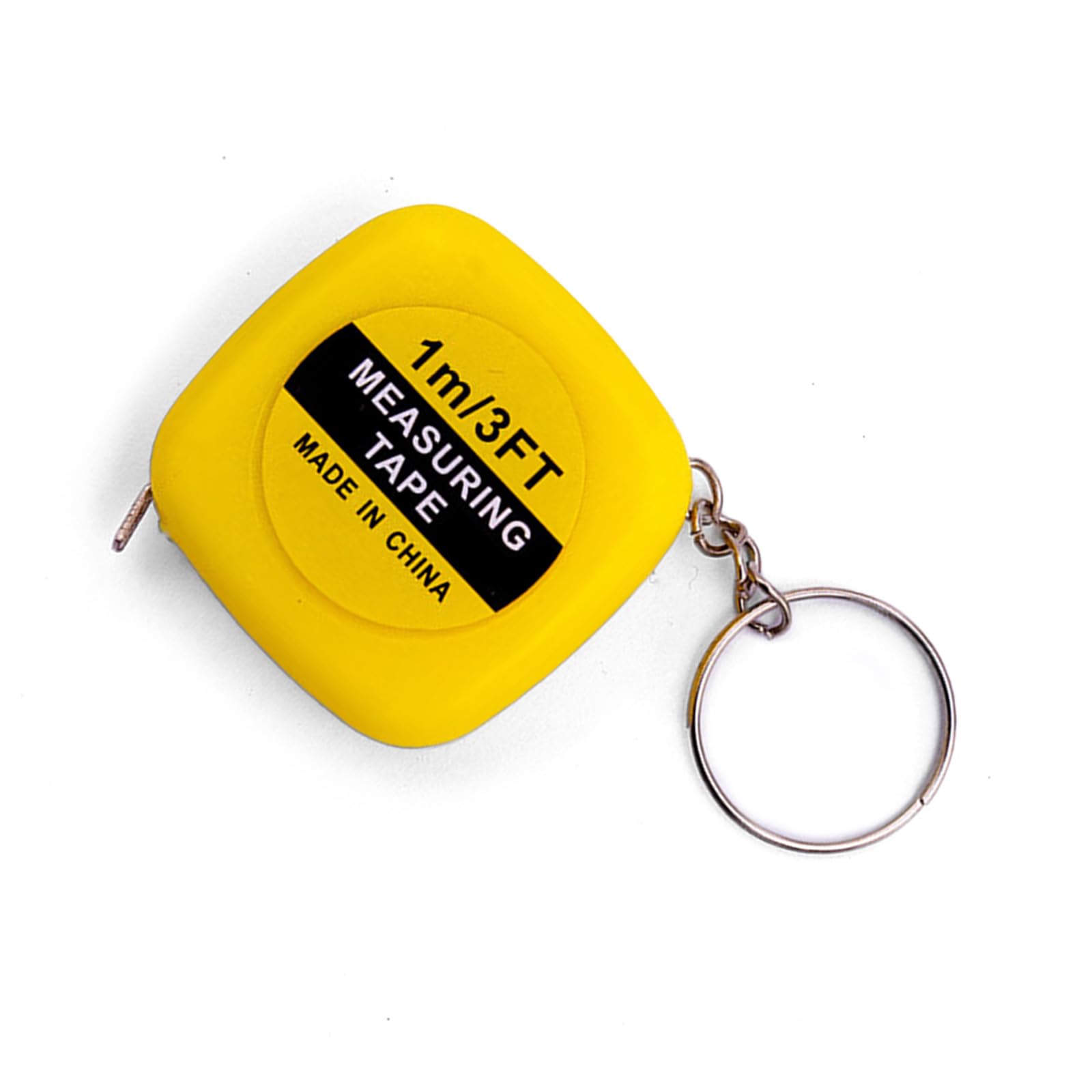 Osniyaw Yellow Pocket Tape Measure Double Scale 1M Portable Lightweight Home Travel Measuring Tool With Automatic Retractable Mechanism