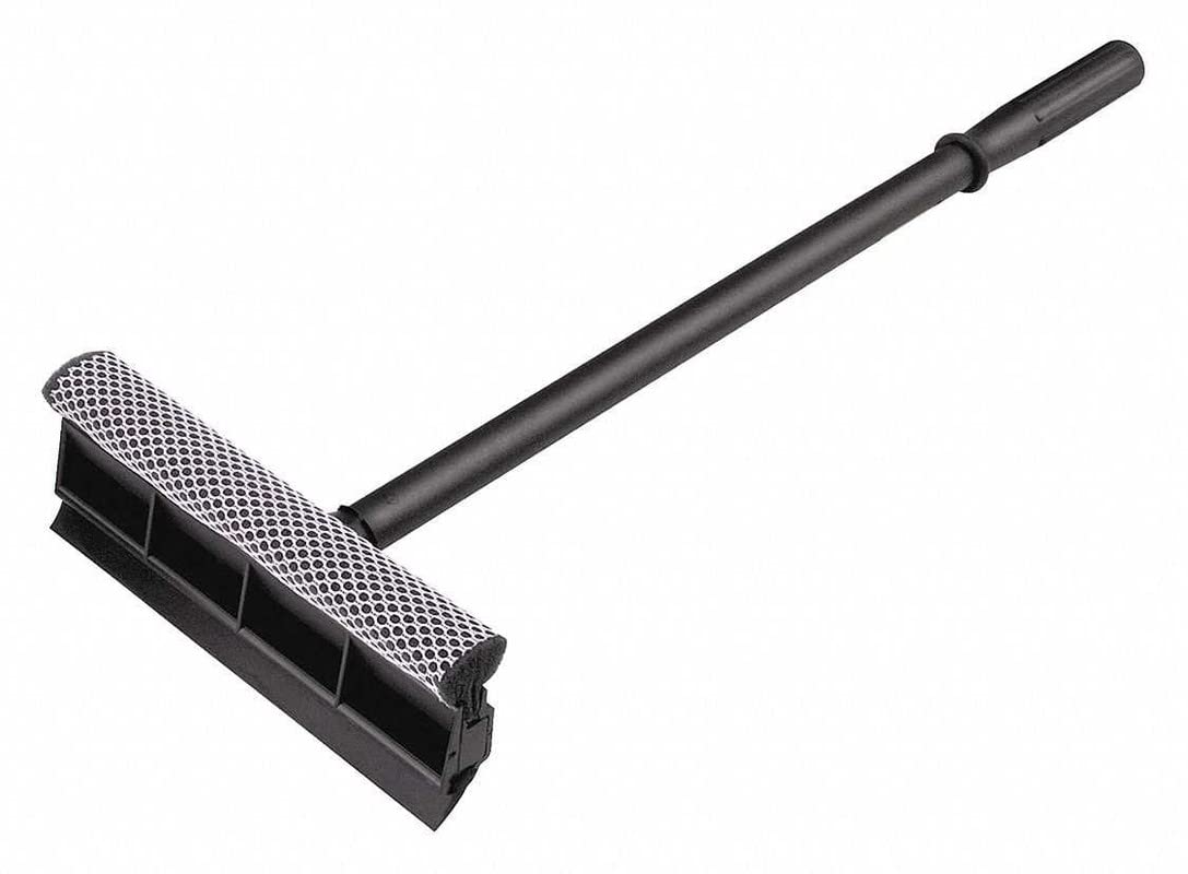 Krevia Car Windshield Wash Cleaner with Long-Reach Handle | Kitchen Platform and Window Glass Wiper | Sponge Cleaner Washing Cleaning Squeegee Brush for Car | Home Interior Exterior Use(Black-1Pc)