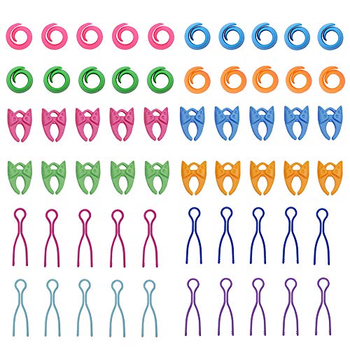 Zasiene Abrazaderas de Canillas 60 Piezas Abrazaderas Bobinas Hilo Abrazaderas Bobinas Hilo Evite la cola del Carrete Desenrollen para Accesorios Costura