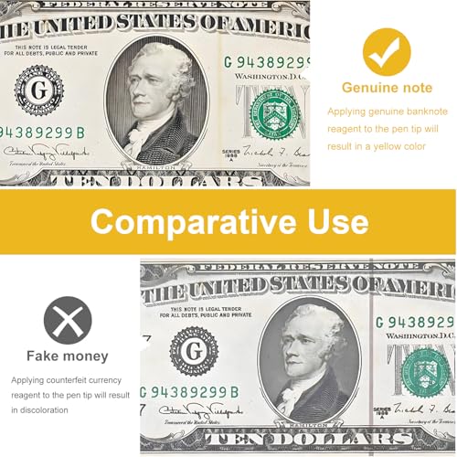 KIRVOS 5 Stück Geldscheinprüfer Stift (13,5 cm) – Falschgeld Detektor für Euro, Dollar, Pfund & internationale Währungen – Geldprüfstift Set zur Banknoten-Überprüfung