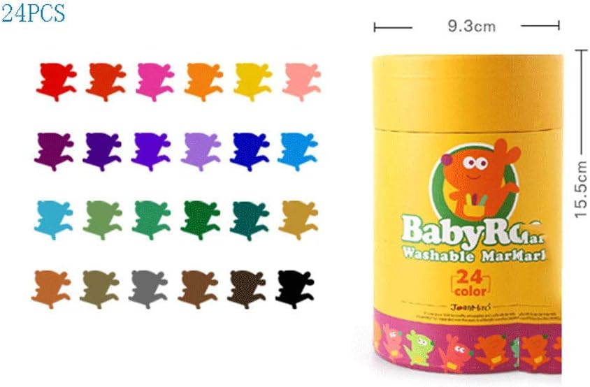 AIKENR 24 Colors Children's Drawing Watercolor Pen Set Washable Painting Pen Liquid Chalk Markers for Blackboards Dry Erase Marker Pens - Chalk Markers for Chalkboards Signs, Windows, Glass