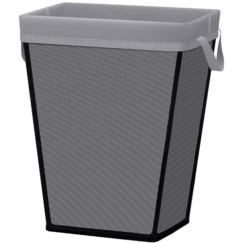 Image of STO STO 75L Laundry Hamper, Space Saving Freestanding Clothes Basket with Iron Frame, Dirty Clothes Storage Bin with Removable Washable Liner for Bedroom, Bathroom, Dorm, Closet, Apartment, Gray
