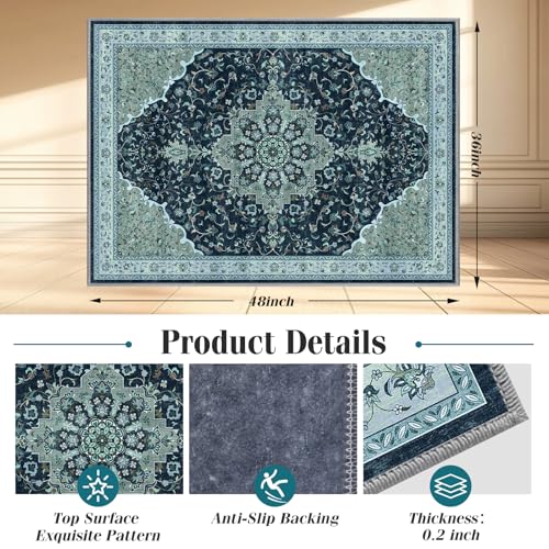Office Chair Mat for Hardwood Floor&Tile Floor,36\"X 48\" Heavy Duty Desk Chair Mat for Hard Floors,Under Desk Rug for Rolling Computer Chair,Anti Slip,Low Pile Carpet Floor-Black Gray - Thumbnail 3