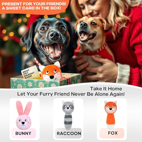 Image of Fida Squeaky Dog Toys for Aggressive Chewers 3 in 1, Dog Chew Toys with 3 Layers,Interactive Dog Toys for Large Dogs Balls to Keep Them Busy for Small Medium Dogs(Fox)