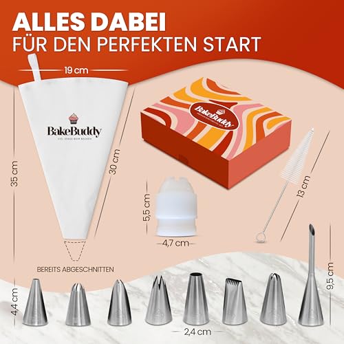 Bakebuddy Premium Spritzbeutel Set 11-teilig 35 cm