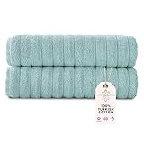 Classic Turkish Towels CTT Premium 2 Pack Bath Towels Set, Made with 100% Turkish Cotton, Spa & Hotel, Quick Drying Towels, Absorbent & Comfy | 27'x54' (Spa Green)