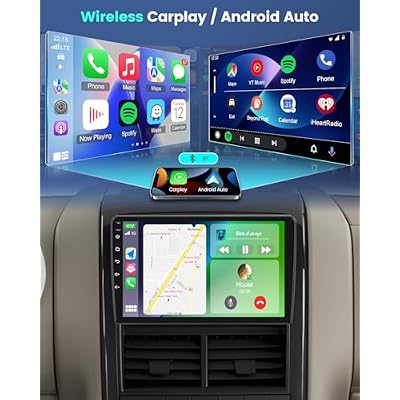 4G+64G Android Car Stereo for Ford Explorer 2005-2010 with Wireless Carplay/Android Auto, 10 Inch IPS Touchscreen Radio with 32EQ DSP/5GHz WiFi/GPS/Mirror Link, AHD Rear View Camera