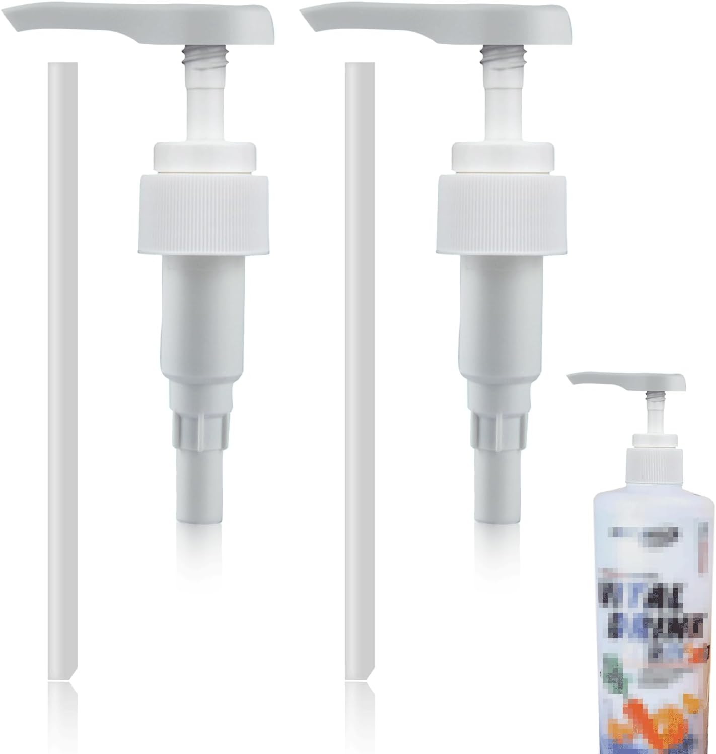 Pack of 2 Dosing Pumps, 1 Litre Syrup for Best Body Nutrition, 30 mm Screw Bottle, Dosing Dispenser, Syrup Dispenser, Reusable Pump Attachment, Shampoo Pump Dispenser Pump Head for 28/410 Thread