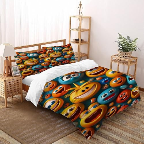 Colores de Emojis Juego De Ropa De Cama