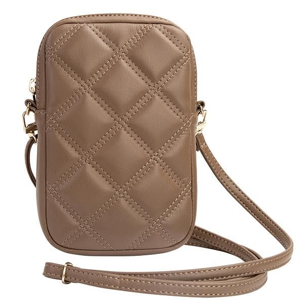 CG MOBILE Guess Handytasche GUWBZPSQSSGW braun Zip Quilted 4G