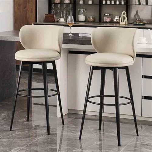 Tabouret de bar pivotant et chaises à dossier ergonomique blanc - 3